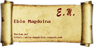 Eble Magdolna névjegykártya